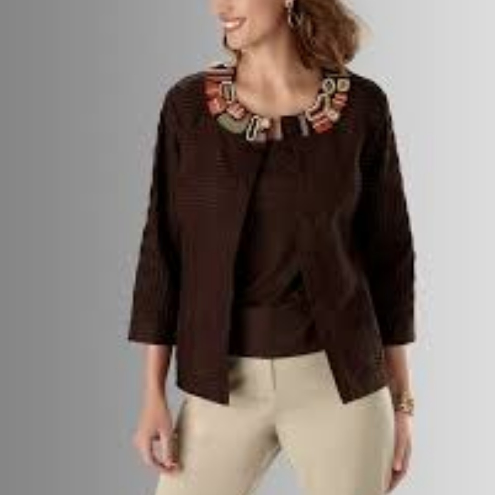 Chico's BURUNDI BEAT BERNITA JACKET sz L